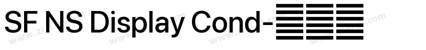 SF NS Display Cond字体转换